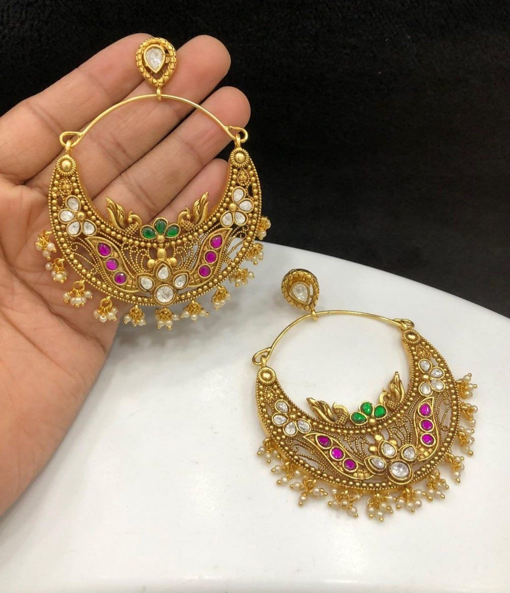 Kundan Jadau Stone Earrings